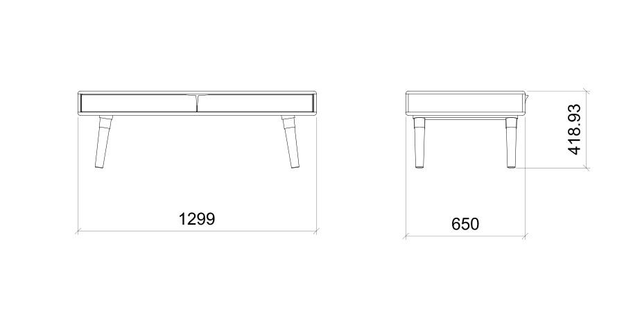 Salontafel 130 cm - Theuns Eiken meubels